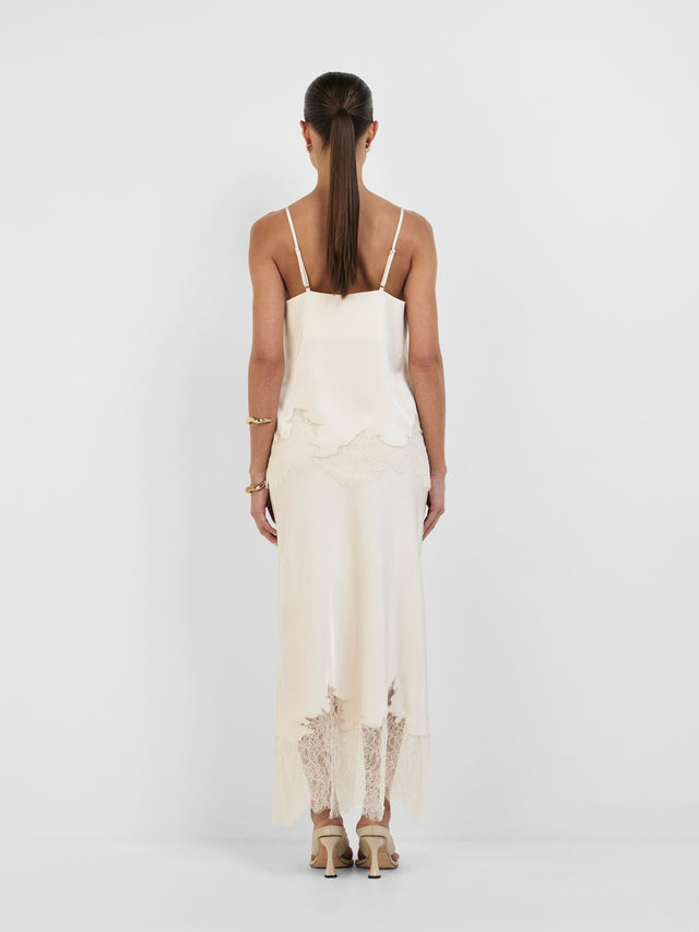 Miyah Top Ivory | Embroidered Lace Top | SHEIKE