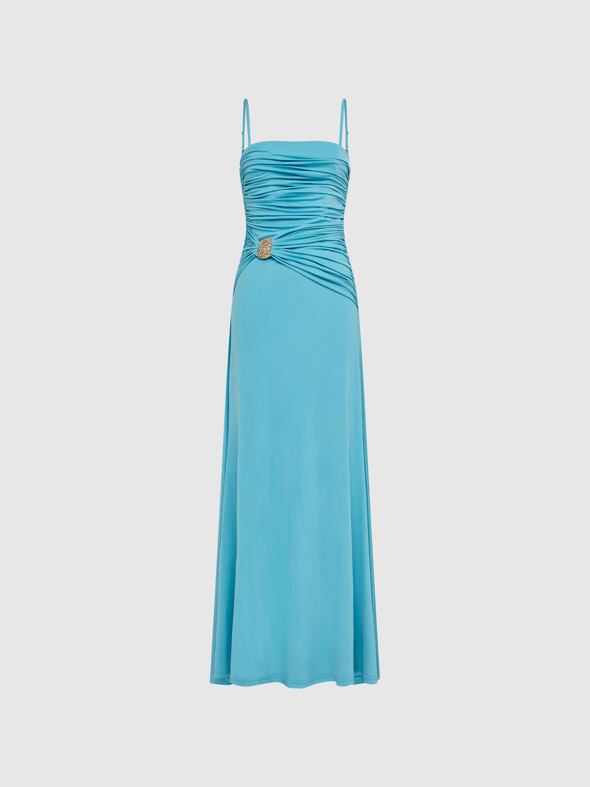 Kara Gown Blue | Jersey Maxi Dress | SHEIKE