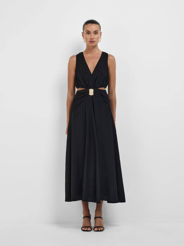 Size8 SHEIKE Layla Midi Dress Black 1008445 Front Image 