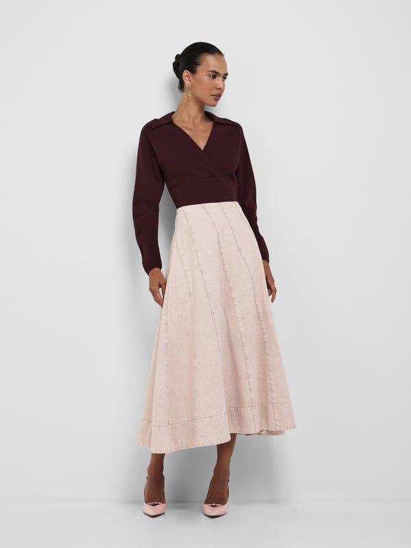 SHEIKE Izzy Knit Jumper Black Jam 1008526 Styled Front Image