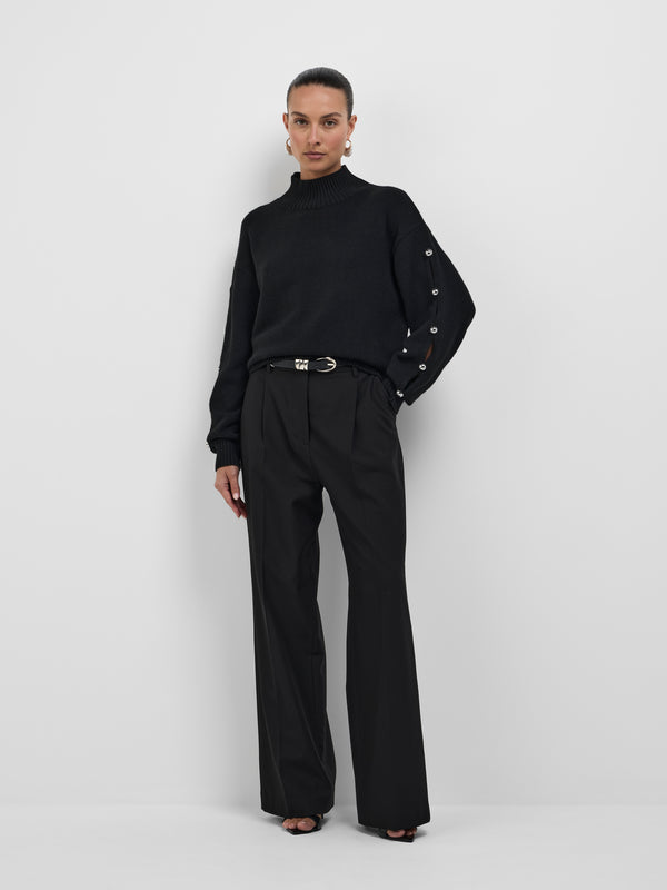 SHEIKE Eva Knit Jumper Black 1008530 Styled Front Image