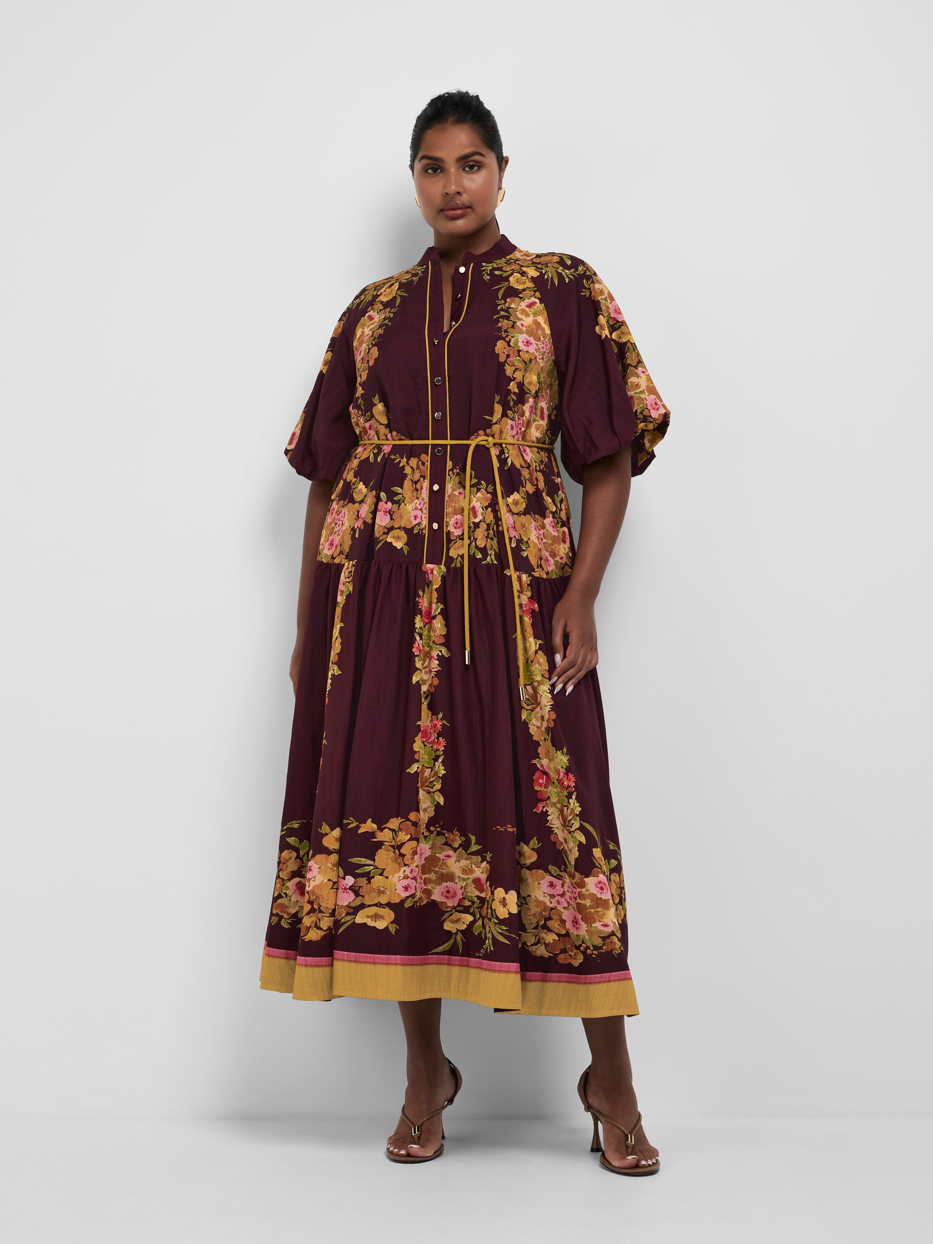 アルベロベロの、チュニックSHION HAS GREAT POWER Alana Shirt Dress Floral | Floral Print Maxi Dress | SHEIKE