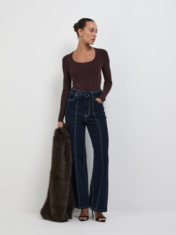 SHEIKE Sofia Pant Indigo 1008566 Front Styled Image