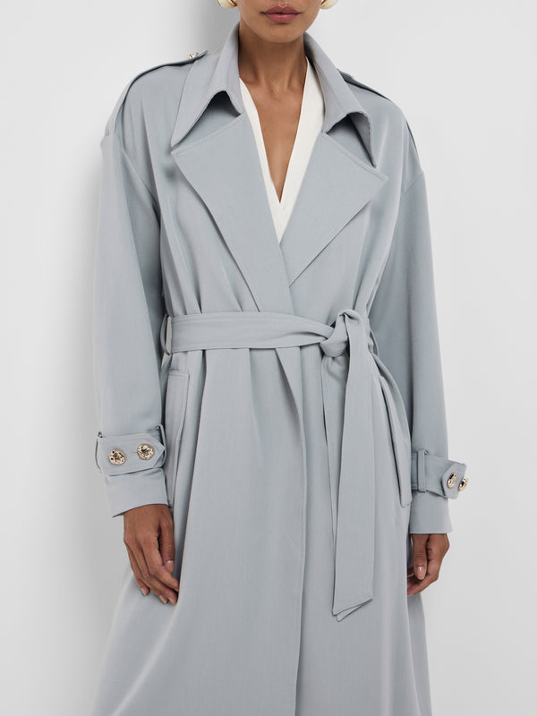 SHEIKE Juniper Trench Coat Grey 1008581 Close Up Image
