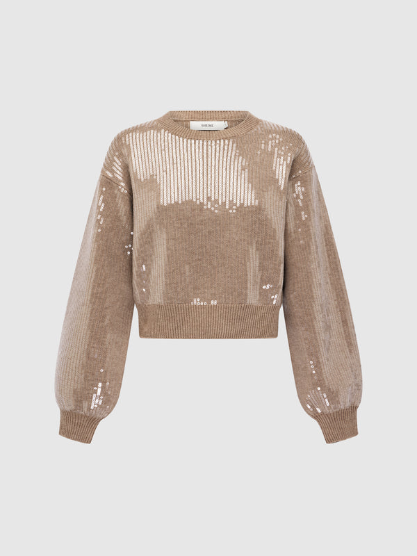 SHEIKE Sadie Sequin Knit Jumper 1008582 Ghost Image