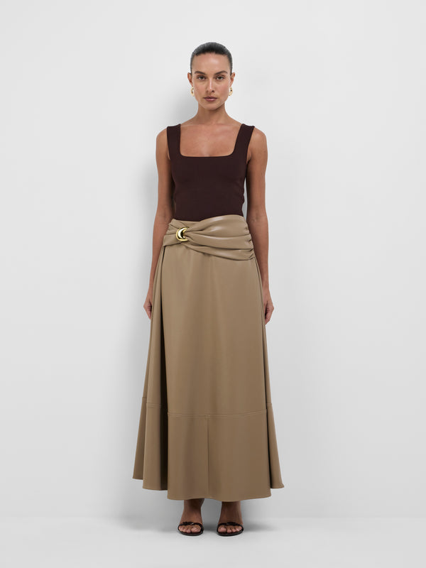 SHEIKE Stella Midi Skirt Fawn 1008595 Front Image