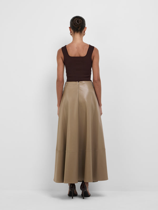 SHEIKE Stella Midi Skirt Fawn 1008595 Back Image