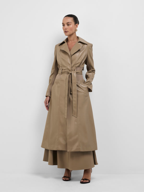 SHEIKE Stella Midi Skirt Fawn 1008595 Styled Front Image