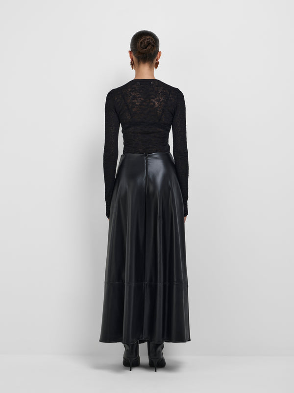 SHEIKE Stella Midi Skirt Black 1008601 Back Image