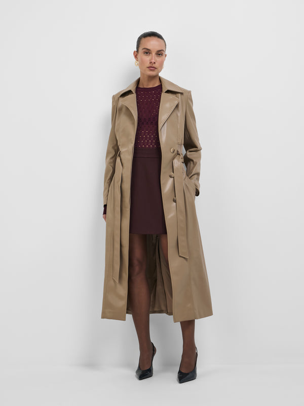 SHEIKE Gianni Trench Fawn 1008607 Styled Front Image