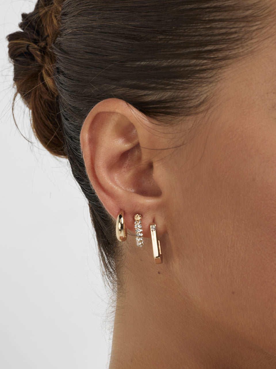 Arring Stack Indie Earring Stack Gold | 3 Pack Earrings | SHEIKE