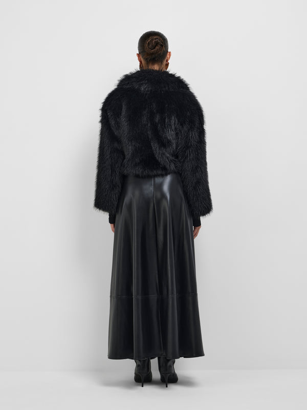 SHEIKE Alora Fur Jacket Black 1008619 Back Image