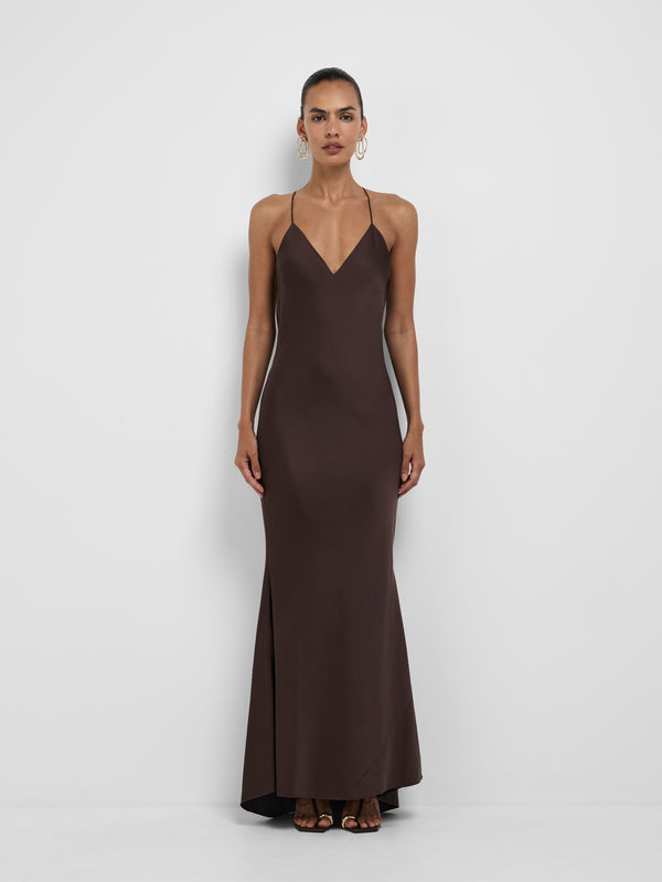 Size8 SHEIKE Blair Gown Chocolate 1008637 Front Image