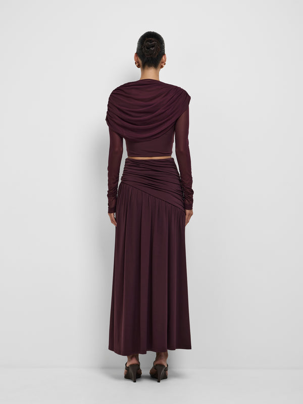 SHEIKE Zuri Maxi Skirt Black Jam 1008641 Back Image