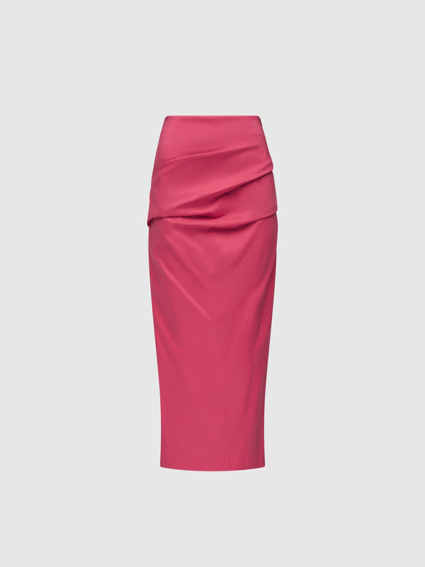 SHEIKE Madison Midi Skirt Raspberry 1008645 Ghost Image