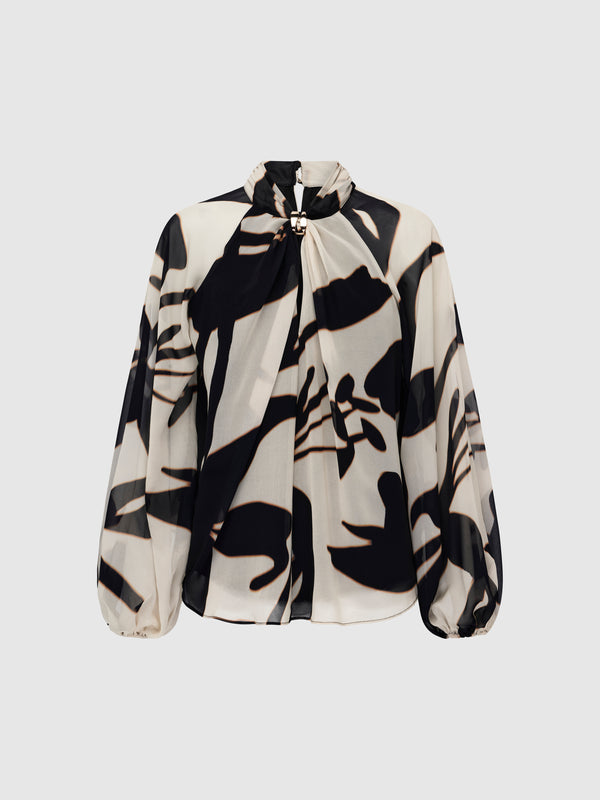 SHEIKE Delilah Long Sleeve Top Floral 1008646 Ghost Image