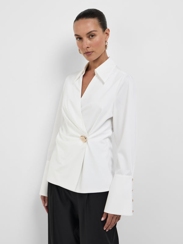 Sze8 SHEIKE Jeannie Shirt White 1008661 Close Up Image