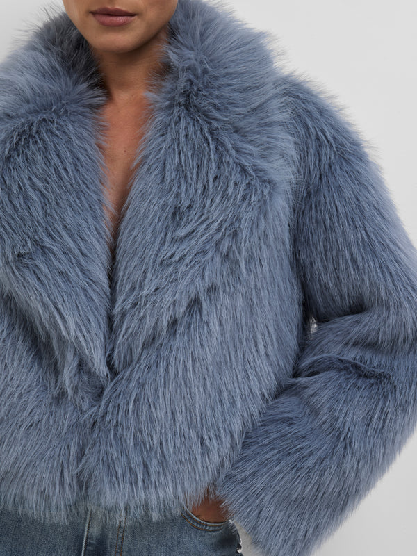 SHEIKE Alora Fur Jacket Blue 1008675 Detail Image