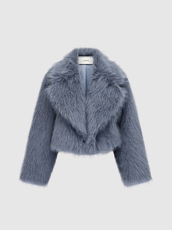 SHEIKE Alora Fur Jacket Blue 1008675 Ghost Image