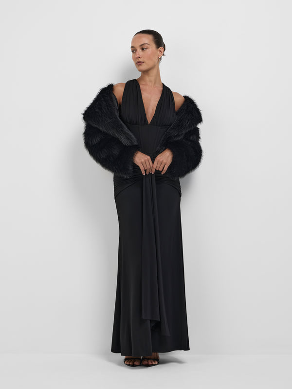 SHEIKE Lulu Gown Black 1008683 Styled Front Image