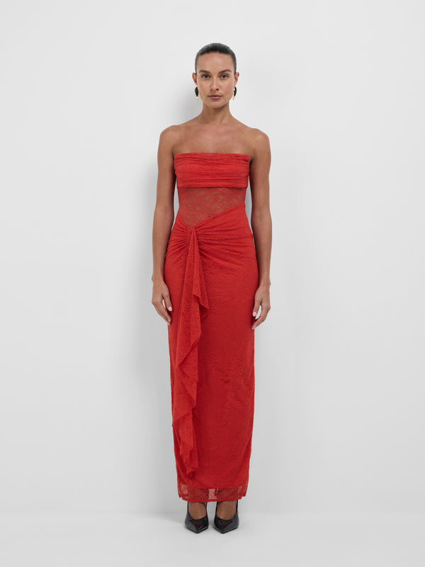 Size8 SHEIKE Rosie Maxi Dress Red 1008711 Front Image