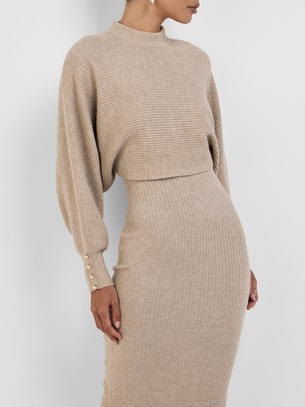 MAYFAIR MIDI KNIT SET, close-up detail