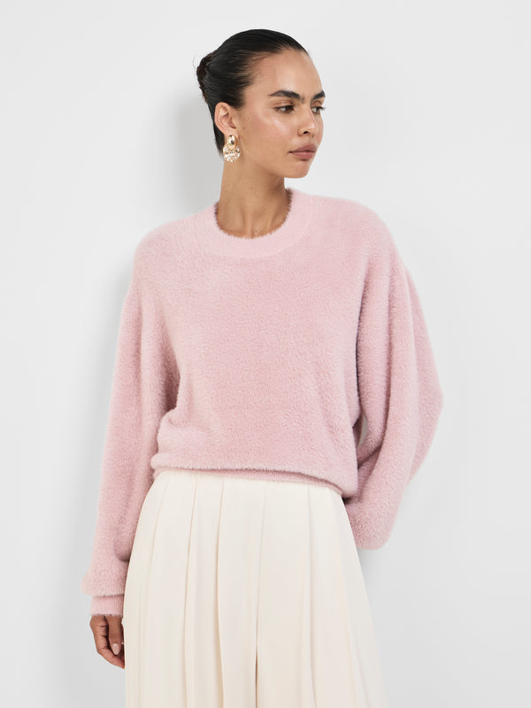 AVALON KNIT JUMPER, close-up detail on size 8 model