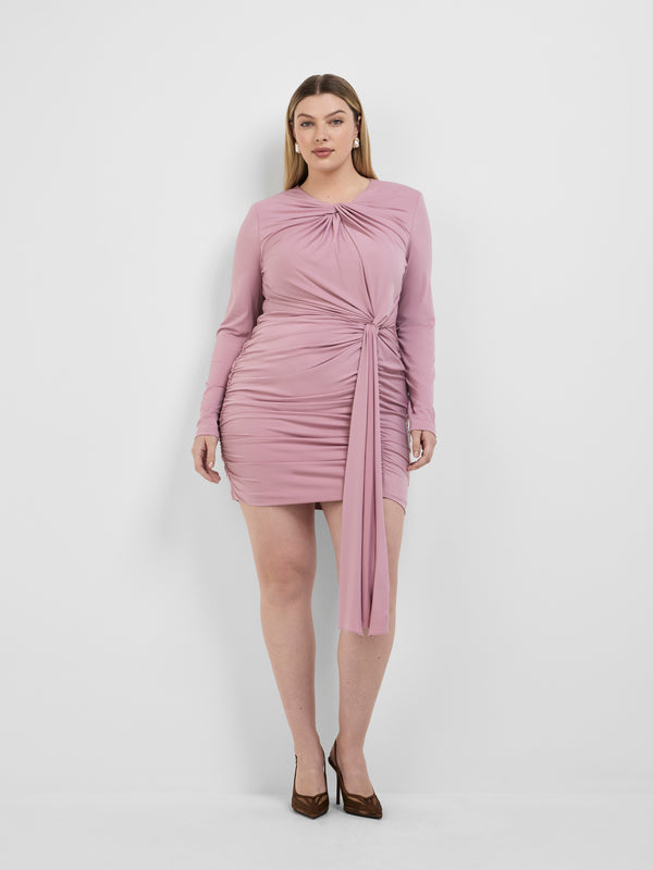 SADIE MINI DRESS, front view on size 16 model