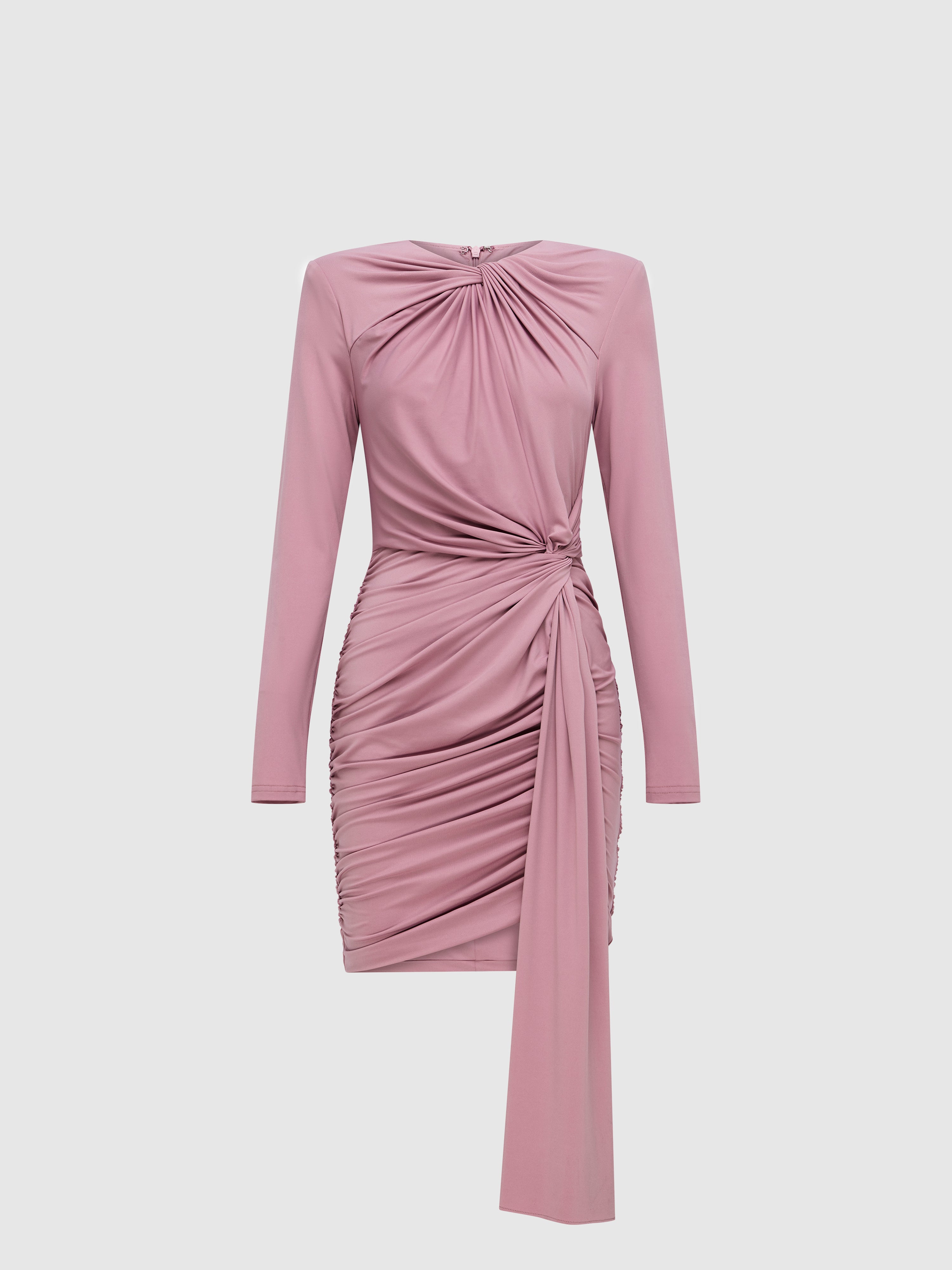 Sadie Mini Dress Mauve | Long Sleeve Mini Dress | SHEIKE