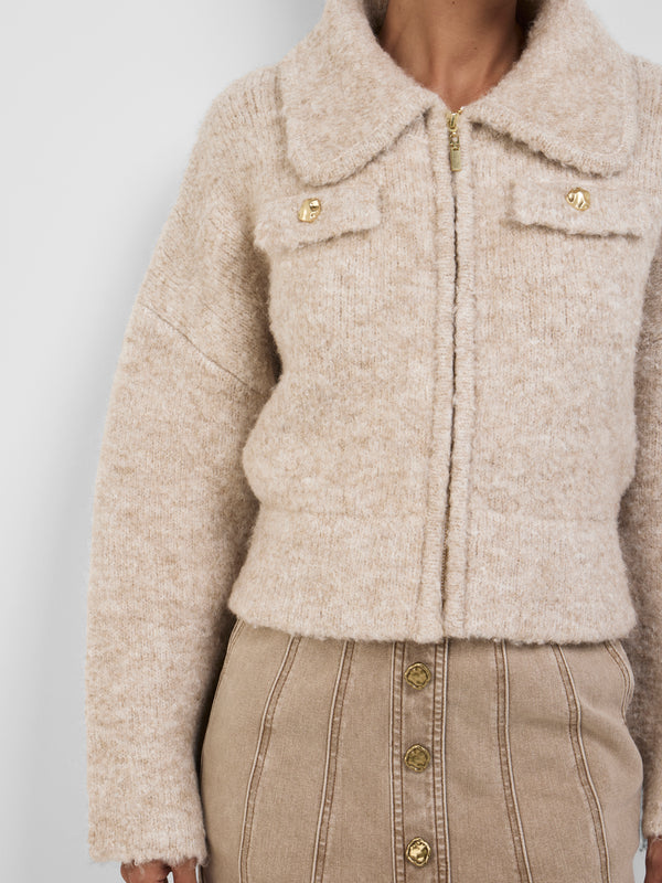 MORGAN KNIT JACKET, close-up detail