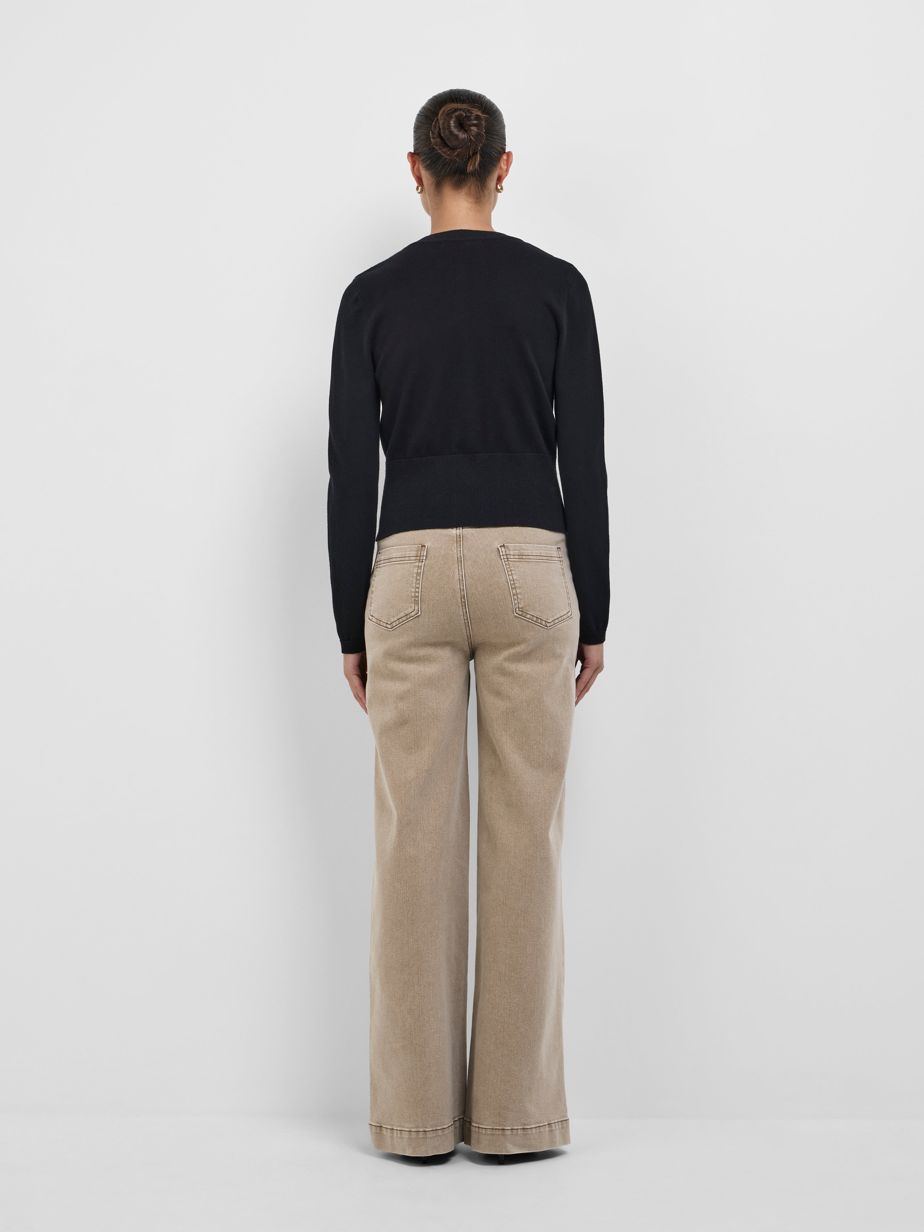 Nancy Cardigan Black | Button Up Knit | SHEIKE