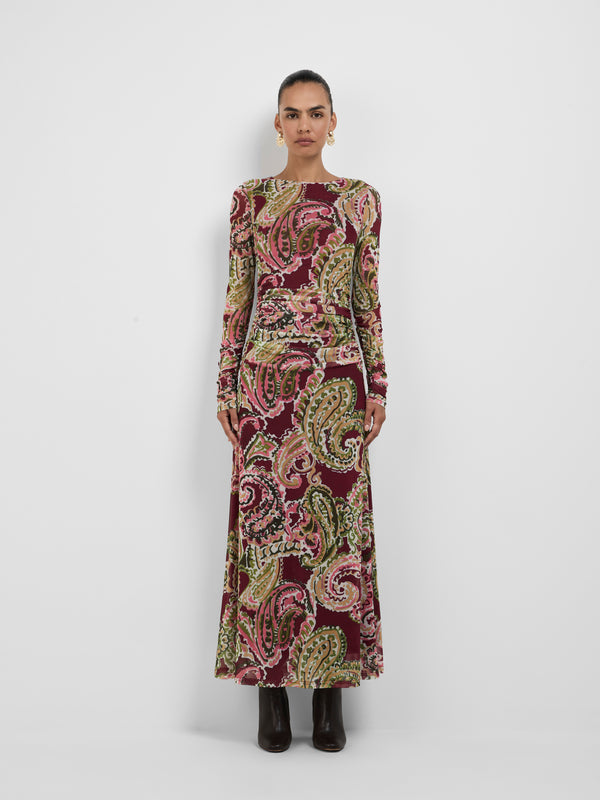 ELYSE MAXI DRESS, front view on size 8 model