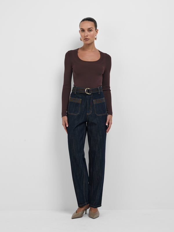 SHEIKE Annabelle Bodysuit Chocolate 1008761 Front Image