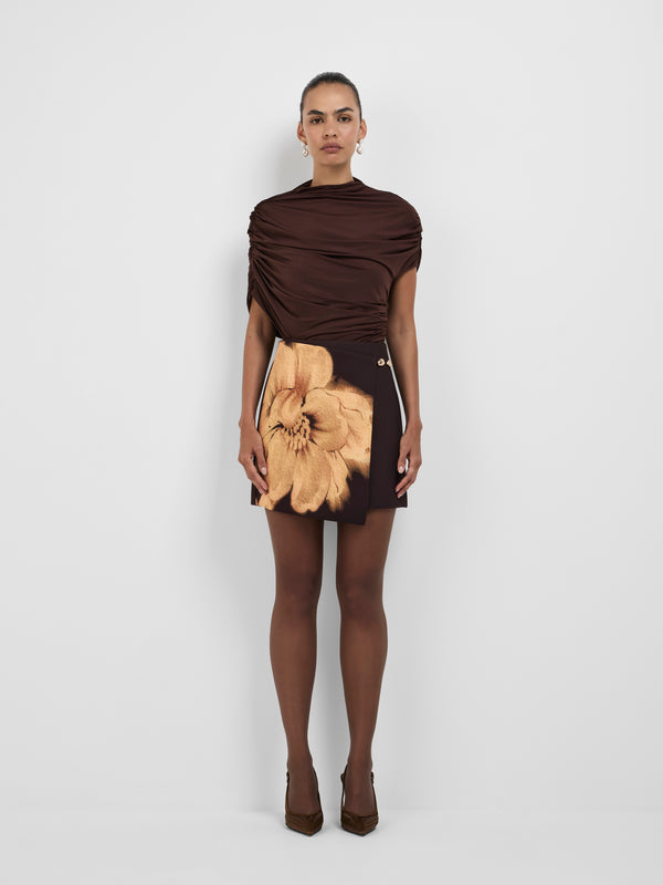 CHESKA SKIRT, front view on size 8 model