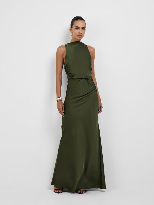 TERA GOWN, front view on size 8 model