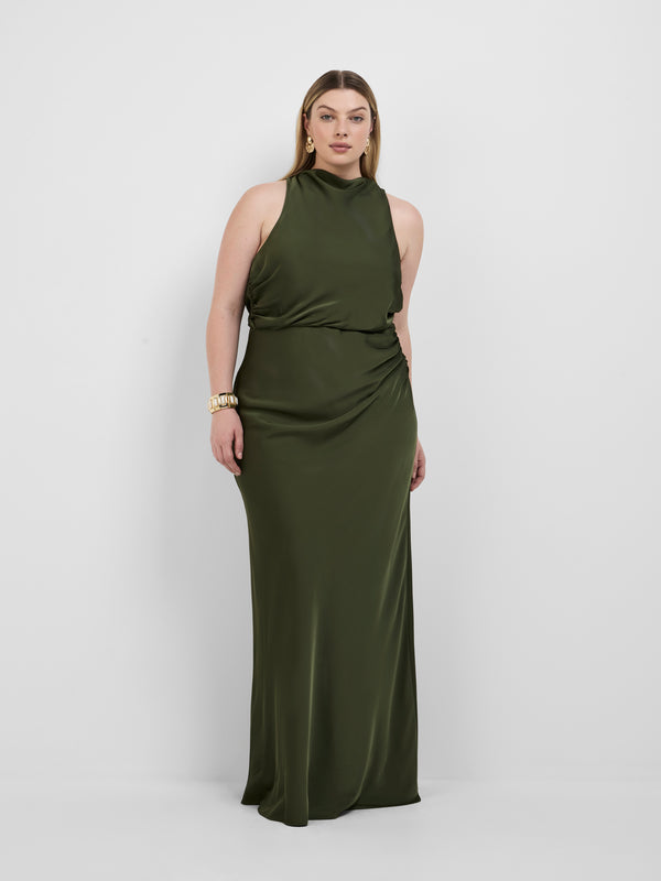 TERA GOWN, front view on size 16 model