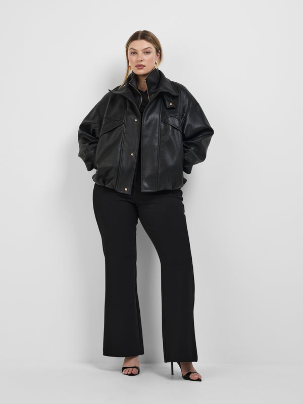 KEELY BOMBER JACKET, front view on size 16 model