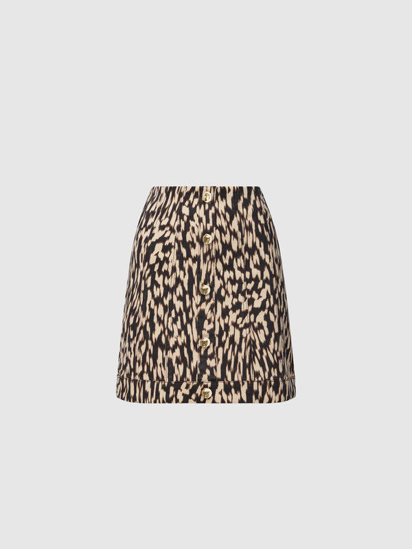 AMARA DENIM MINI SKIRT, flat lay