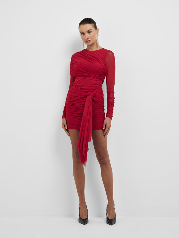 GIZELLE MINI DRESS, front view on size 8 model