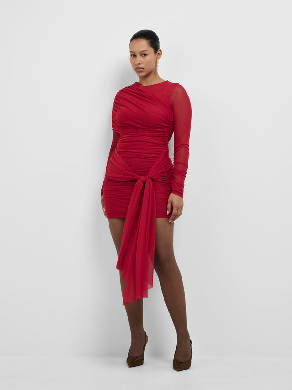 GIZELLE MINI DRESS, front view on size 12 model