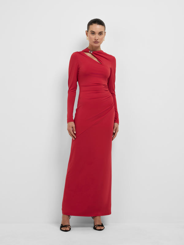 SITARA MAXI DRESS, front view on size 8 model