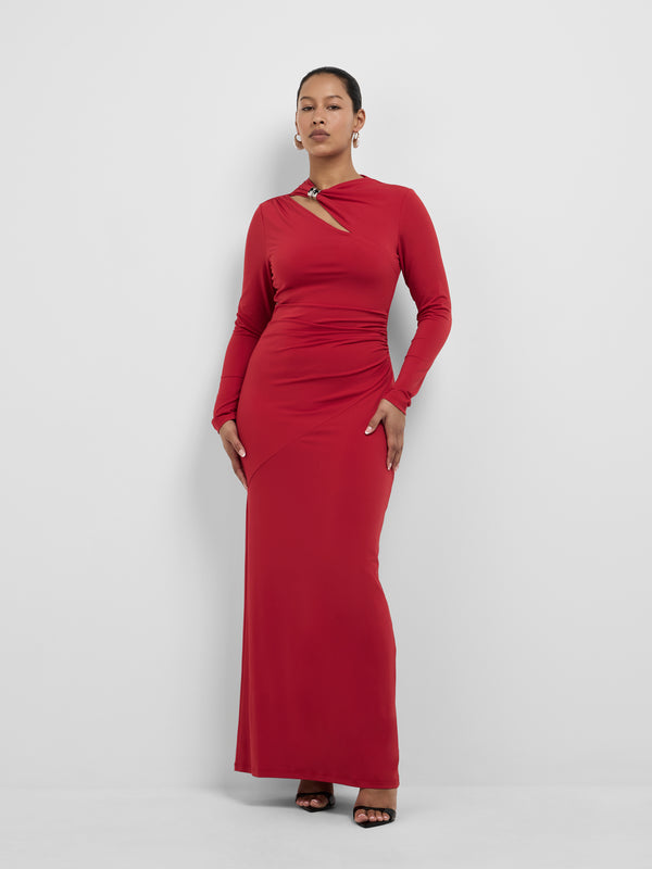 SITARA MAXI DRESS, front view on size 12 model