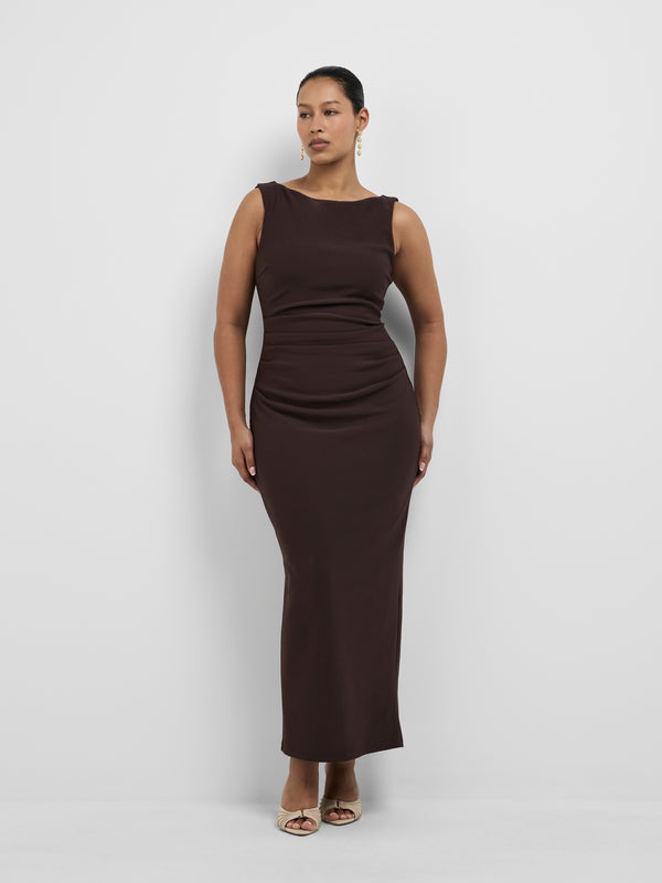 ROXI GOWN, front view on size 12 model