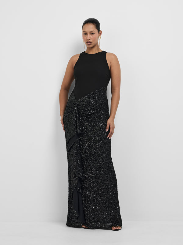 ALLETTA GOWN, front view on size 12 model