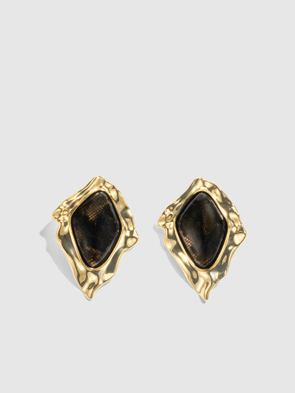 SHEIKE Lulu Earrings Black/Gold 1008831 Ghost Image