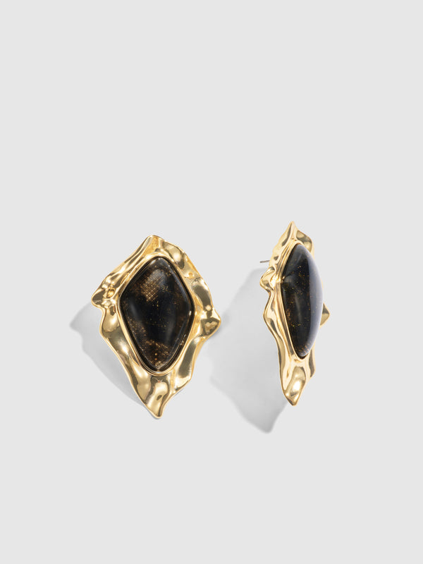 SHEIKE Lulu Earrings Black/Gold 1008831 Detail Ghost Image