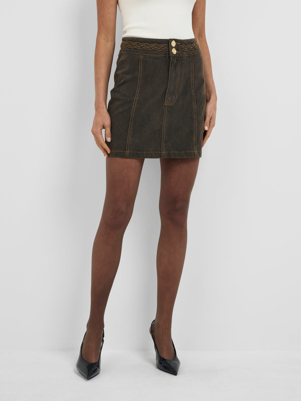 VERA DENIM SKIRT, close-up detail
