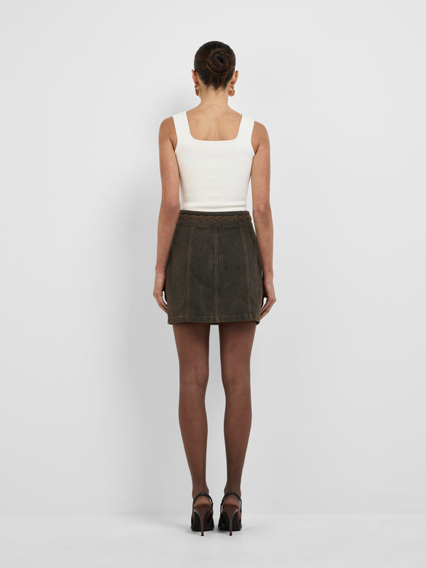 VERA DENIM SKIRT, back view