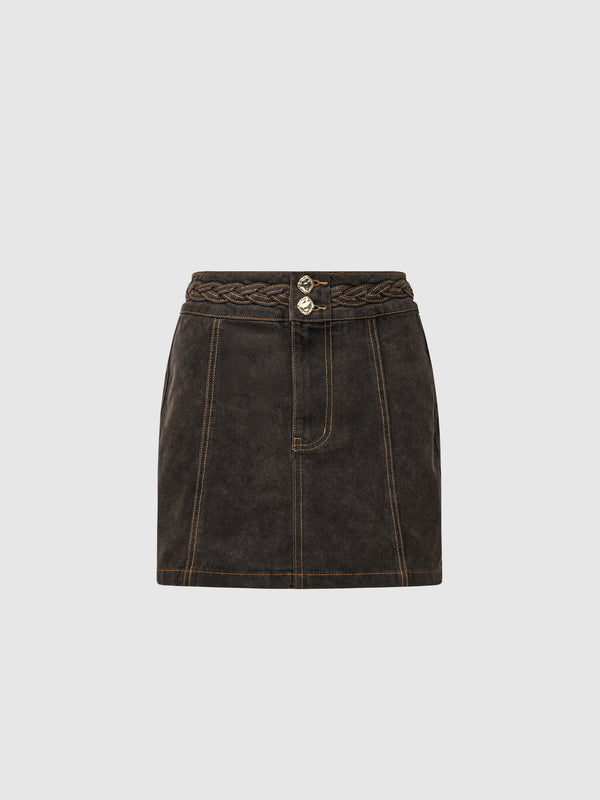 VERA DENIM SKIRT, flat lay