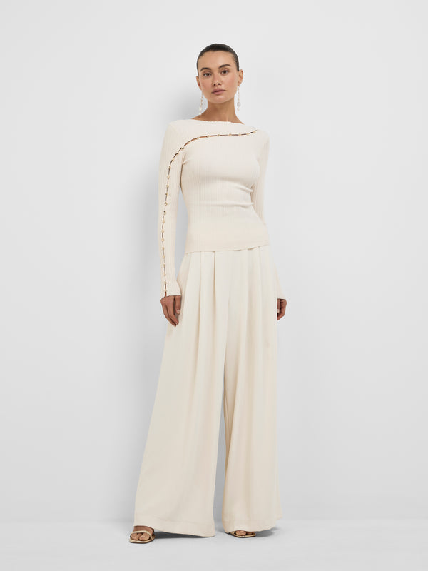 CLAUDETTE KNIT TOP, front view